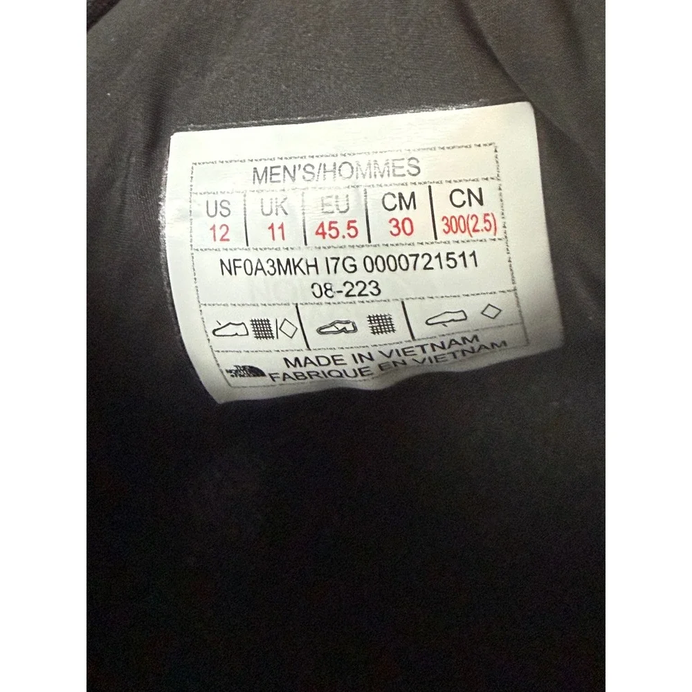 The North Face ThermoBall Traction V Mules Orange Black Print Mens 12 NF0A3MKH